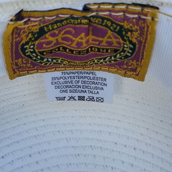 Scala White Wide Brim Sun Hat - Picture 9 of 11